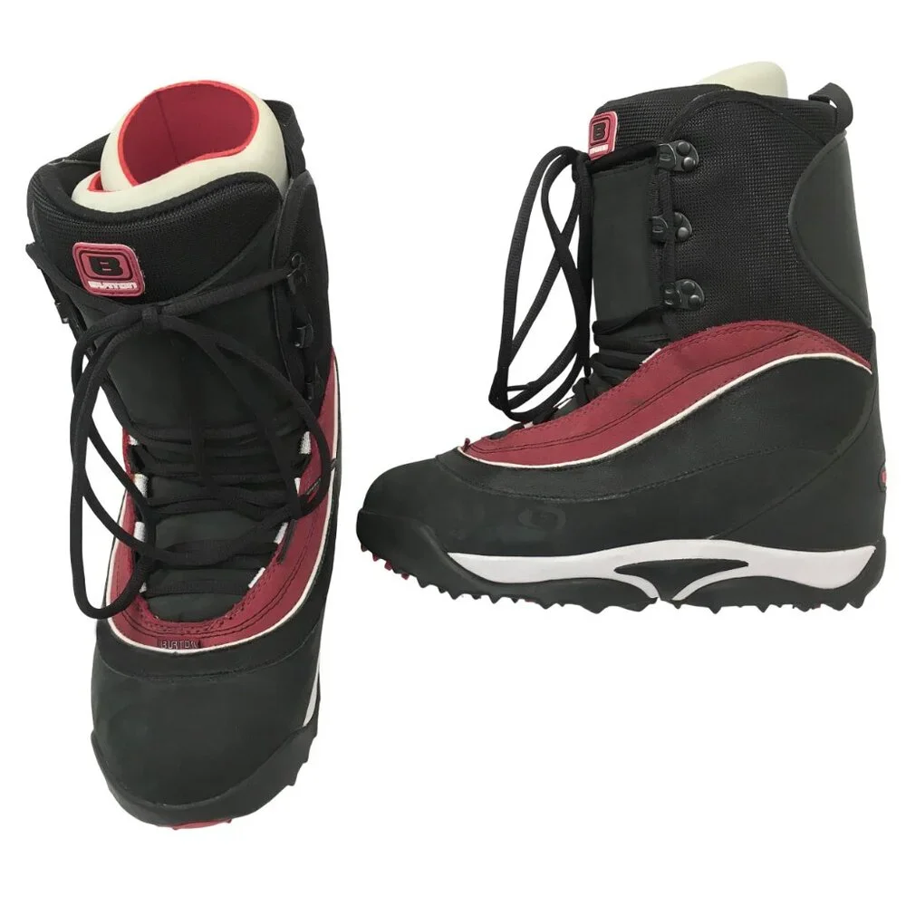 NEW Burton Freestyle Snowboard Boots!  7 or 8.5  Black & Red Traditional Lace